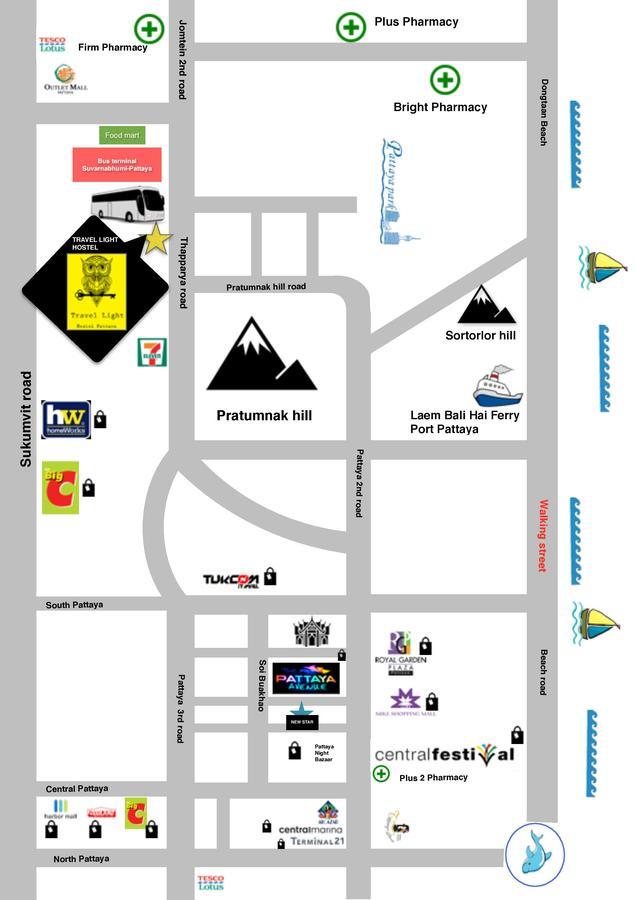 Travel Light Hostel Pattaya Dış mekan fotoğraf